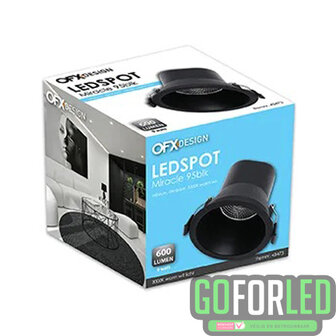 LEDspot Miracle 95blk inbouw warm wit