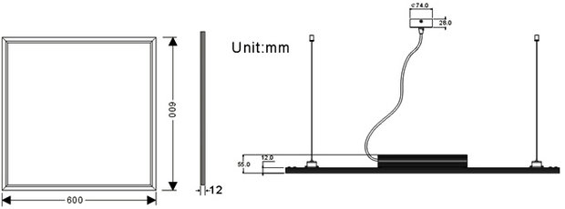 Paneel 600x600mm