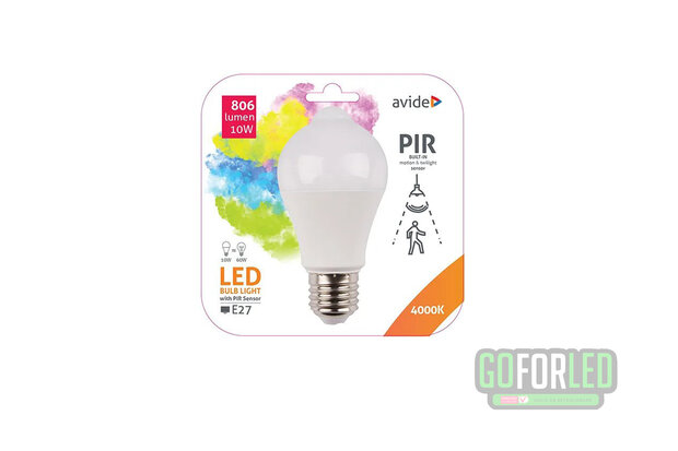 Avide Smart LED Globe 10W 4000K met PIR-sensor