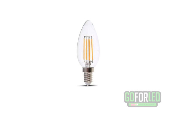 4W filament kaarslamp extra warm wit